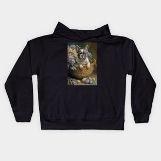 French Bulldog Easter Card Kids Hoodie